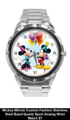 Mickey-Minnie Custom Fashion Stainless Steel Band Quartz Sport Analog Wrist Watch $7.jpg