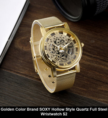 Golden Color Brand SOXY Hollow Style Quartz Full Steel Wristwatch $2.jpg