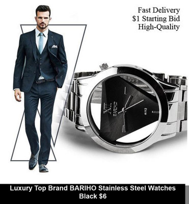 Luxury Top Brand BARIHO Stainless Steel Watches Black $6.jpg