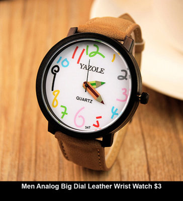 Men Analog Military Stainless Steel Quartz Big Dial Leather Wrist Watch $3.jpg