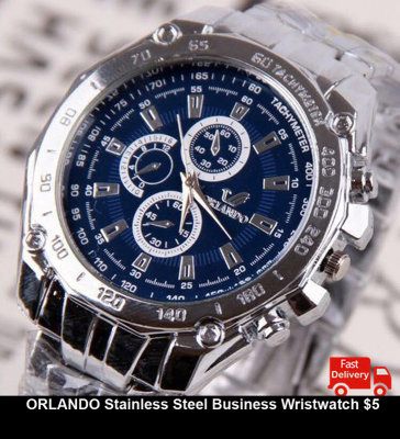 ORLANDO Stainless Steel Business Wristwatch $5.jpg