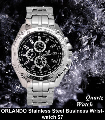 ORLANDO Stainless Steel Business Wristwatch $7.jpg