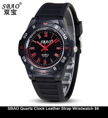 SBAO Quartz Clock Leather Strap Wristwatch $6.jpg