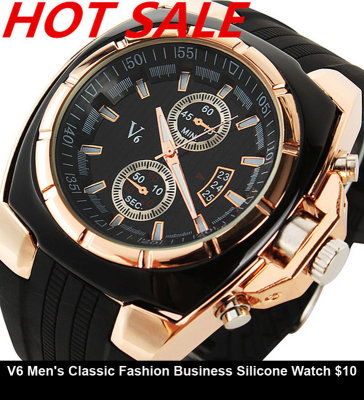 V6 Men's Classic Fashion Business Silicone Watch $10.jpg