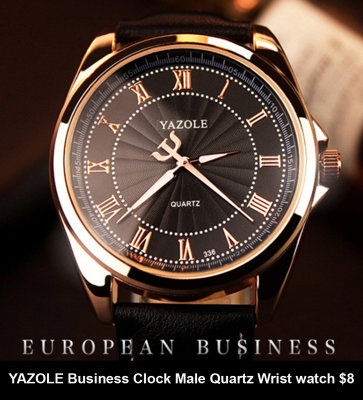 YAZOLE Mens watches Mens Business Clock Male Quartz Wrist watch $8.jpg