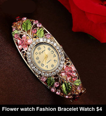 9d Flower watch Fashion Bracelet Watch $4.jpg