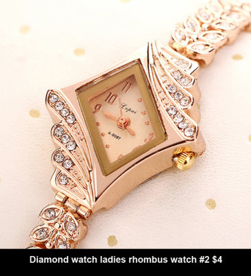 9l Diamond watch ladies rhombus watch #2 $4.jpg