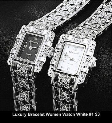 9q Luxury Bracelet Women Watch White #1 $3.jpg