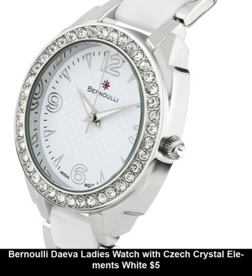 Bernoulli Daeva Ladies Watch with Czech Crystal Elements White $5.jpg