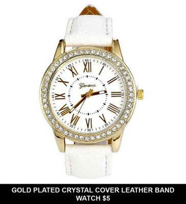 GOLD PLATED CRYSTAL COVER LEATHER BAND WATCH $5.jpg