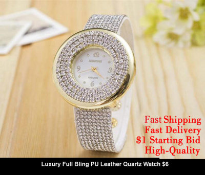 Luxury Full Bling PU Leather Quartz Watch $6.jpg