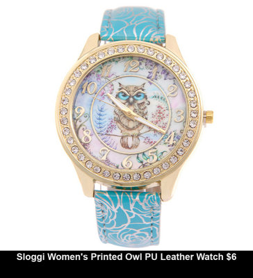 Sloggi Women's Printed Owl PU Leather Watch $6.jpg