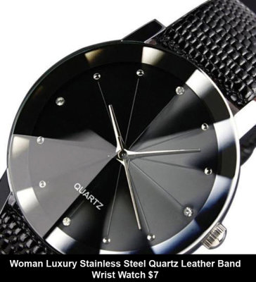 Woman Luxury Stainless Steel Quartz Leather Band Wrist Watch $7.jpg