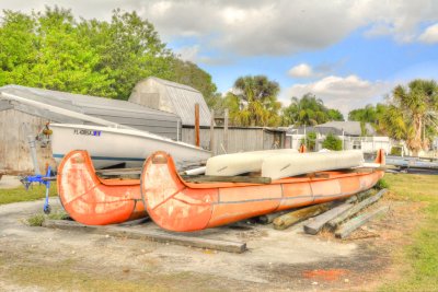 HDR Image of Old Canoes