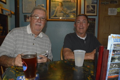 Paul and Vin waiting for food