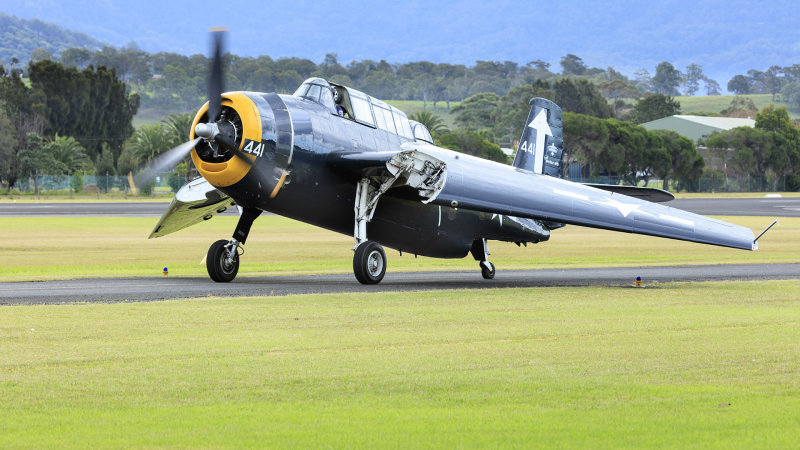 TBM Avenger with wings folding