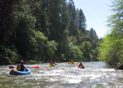 Floating the Bear River near Auburn, California
