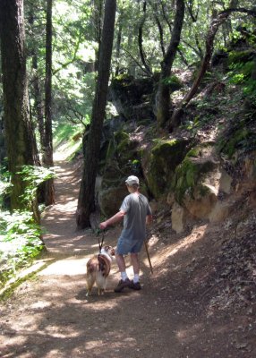 Larry and Skye Lea on the Way to Hedge Creek Falls