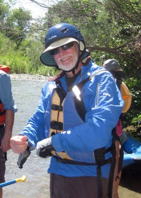 Gary Rollinson Preparing for a Run of the Cache Creek Wilderness