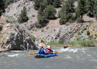 Jeff and Emily Schmelter on the East Fork of the Carson