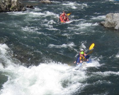 Lee Schmelter and Ted Hopkins Entering Satan's on the American River Gorge  