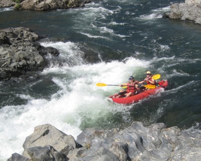 Jeff Schmelter and Emilie Shea at Satan's on the American River Gorge