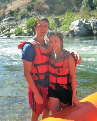Tanya Kovaleva with Her Brother on the American River