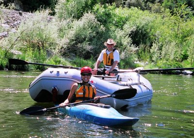 Don Bishop and Sherry McKillop on the Klamath