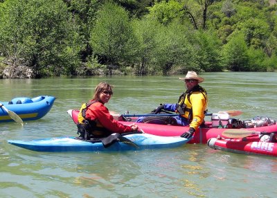 Sherry McKillop and Don Bishop on the Eel River