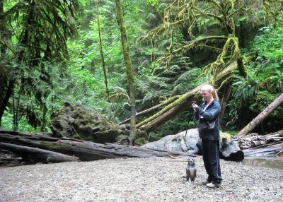 Lisa and Sammy at Fall Creek Falls in Oregon