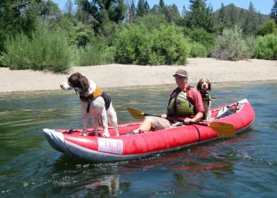 Jonika Lomeli with Rafting Dogs River and Raider on the American