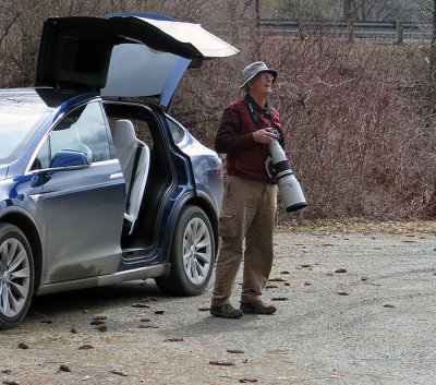 Birding with Peter and the Tesla!