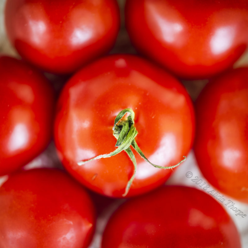 Cherry Tomatoes in Macro