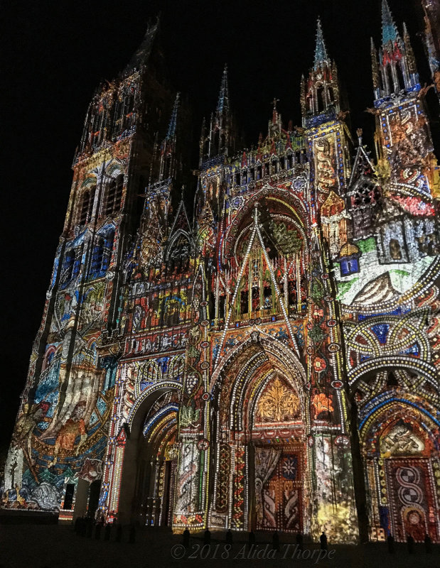 Rouen Cathedral Light Show
