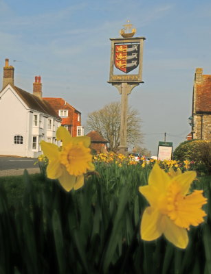 The  Town  Emblem ,displayed  on  Monk's  Walk.