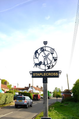 Staplecross  village  sign . .