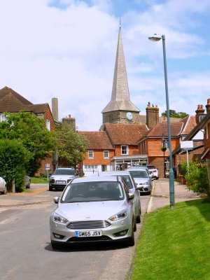 First view of Wadhurst , looking up Washwell Lane .