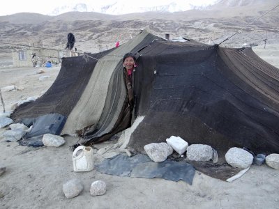 A nomad tent...and its owner