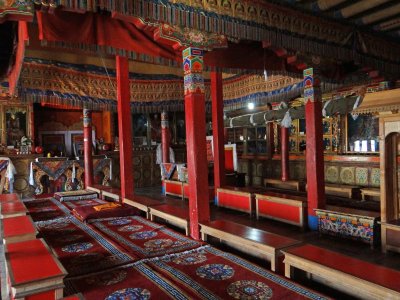 The inside of a prayer hall