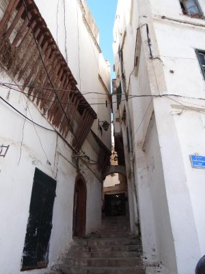 Narrow, steep streets in the Casbah