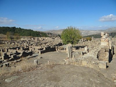 The Roman site of Djemila, built on three levels over several centuries.
