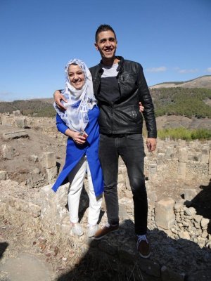 A young and friendly Algerian couple, who allowed us to take their photograph.