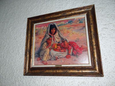 A copy of a painting of nomad's created by Etienne Dinet.