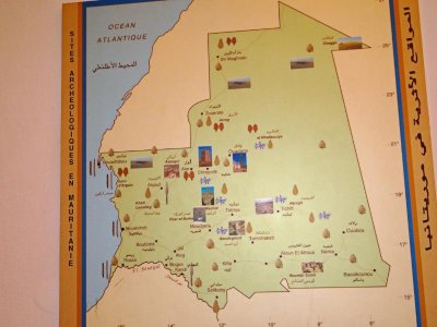 A map of Mauritania, in case you're not familiar with this country, which is on the Atlantic Ocean north of Senegal.