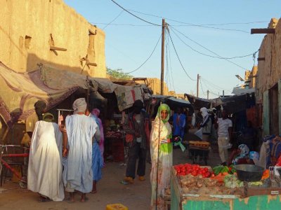 A market in Atar, Mauritania