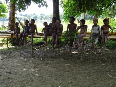 An audience in the Sepik River region