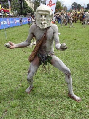 A Mud Man...famous in PNG; he had small clay heads he wanted us to buy
