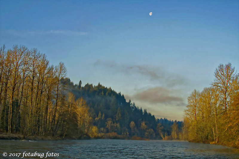 Moon Over the Willamette River