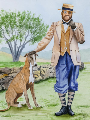 Daniel and his Greyhound - 11 x 14 1-19