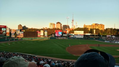 02 Rochester skyline at sunset from Frontier field 01.jpg